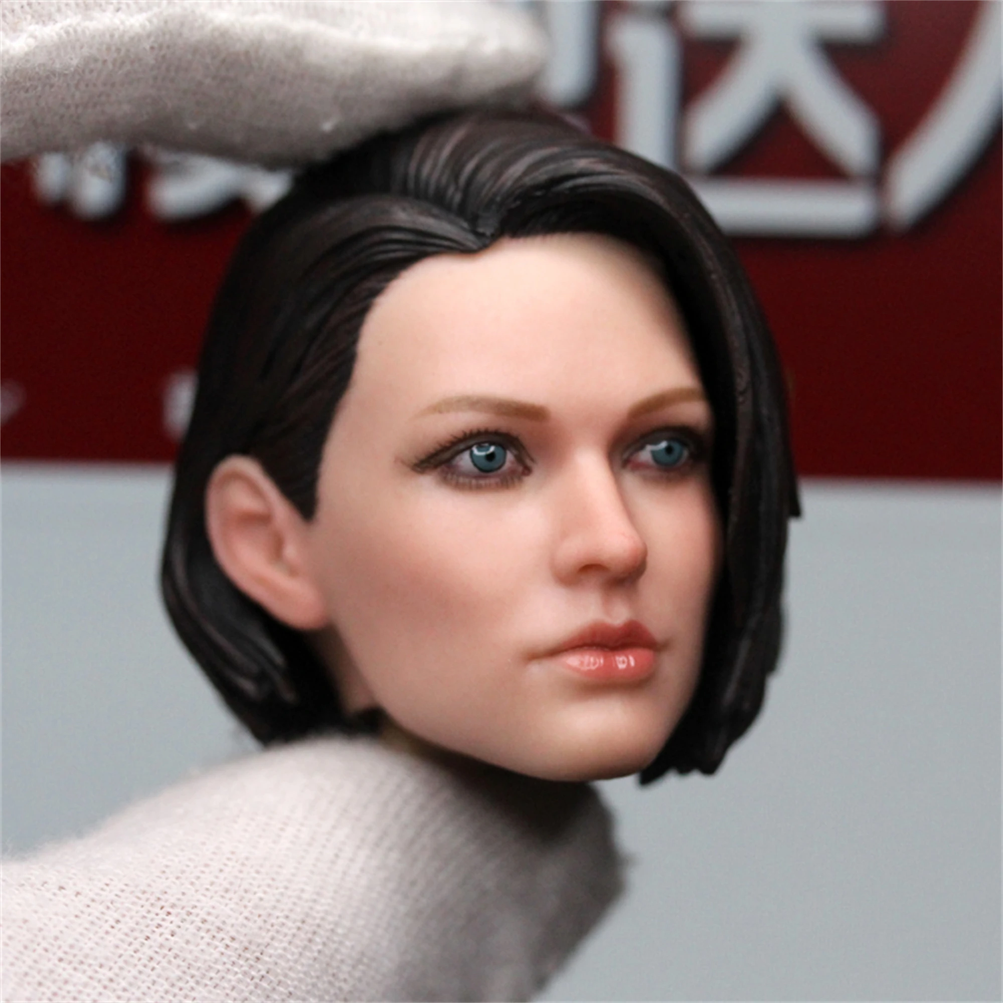 1/6 Scale Jill Valentine SWAT Head Sculpt Looking Straight Eyes Fit for 12'' Hot Toys  Action Figure