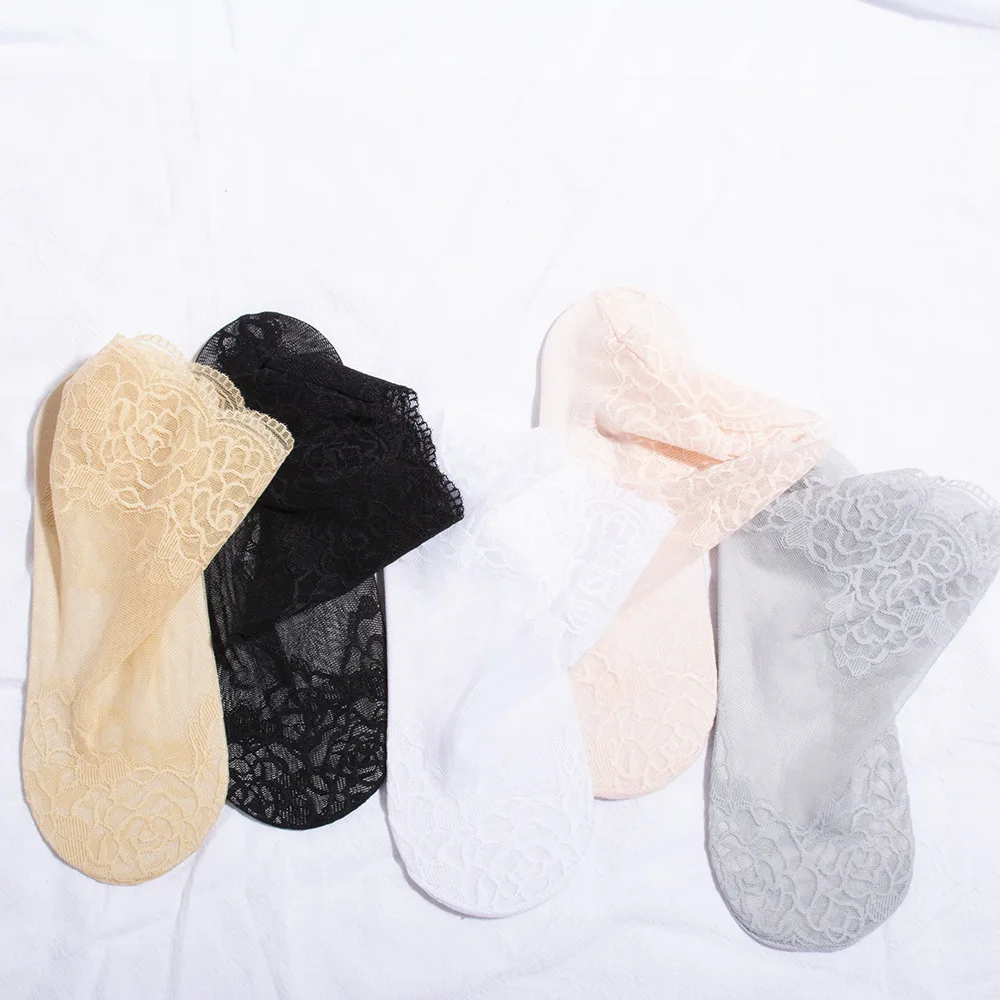 고품질 패션 Vintag 코튼 여성 레이스 양말 투명 여름 꽃 레이디 소녀 여성을위한 얇은 짧은 양말 Dropshipping