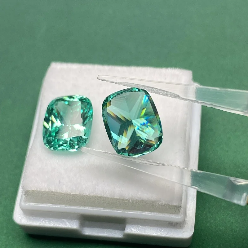 Pirmiana Popular Paraiba Color Cushion Cut Cubic Zirconia Loose Stone CZ Gemstone for Diy Jewelry Making