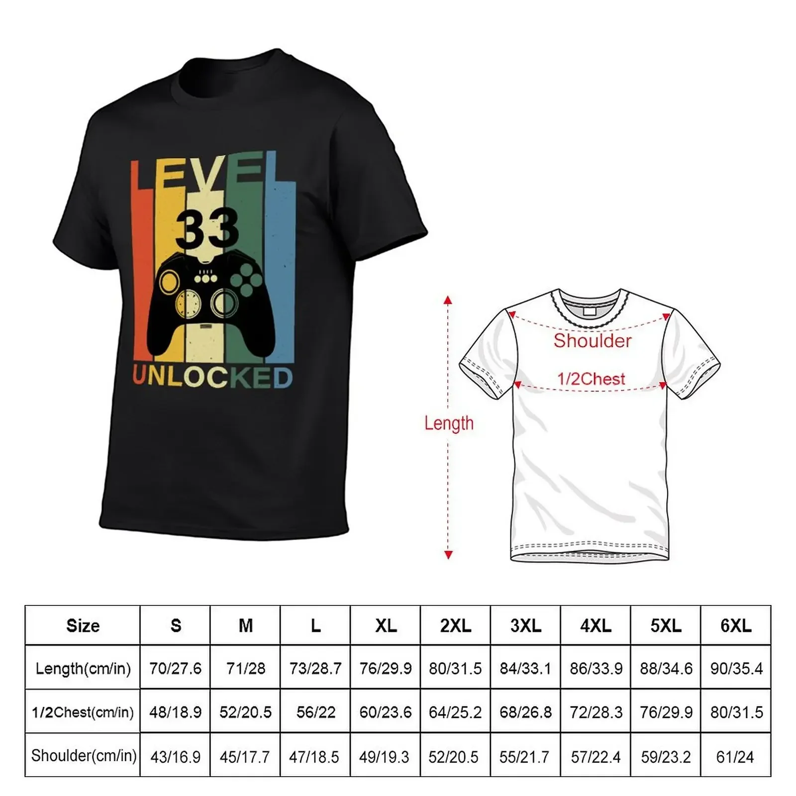 Level 33 Unlocked T-Shirt quick-drying custom t shirt plain white t shirts men