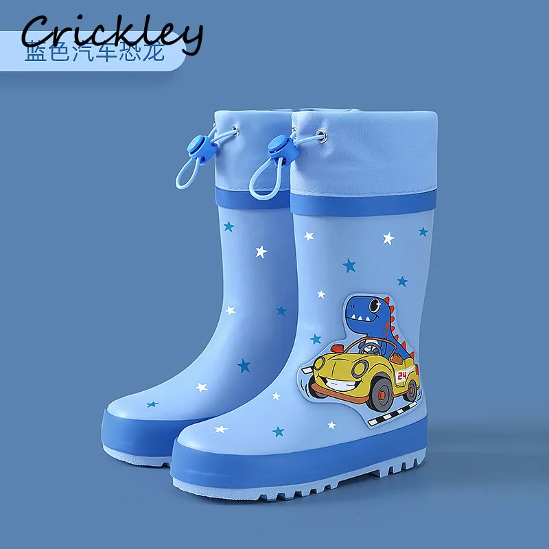 New Unicorn Mermaid Boys Girls Rain Boots Cartoon Dinosaur Astronaut Rubber Children Water Shoes Waterproof Kids Rain Shoes