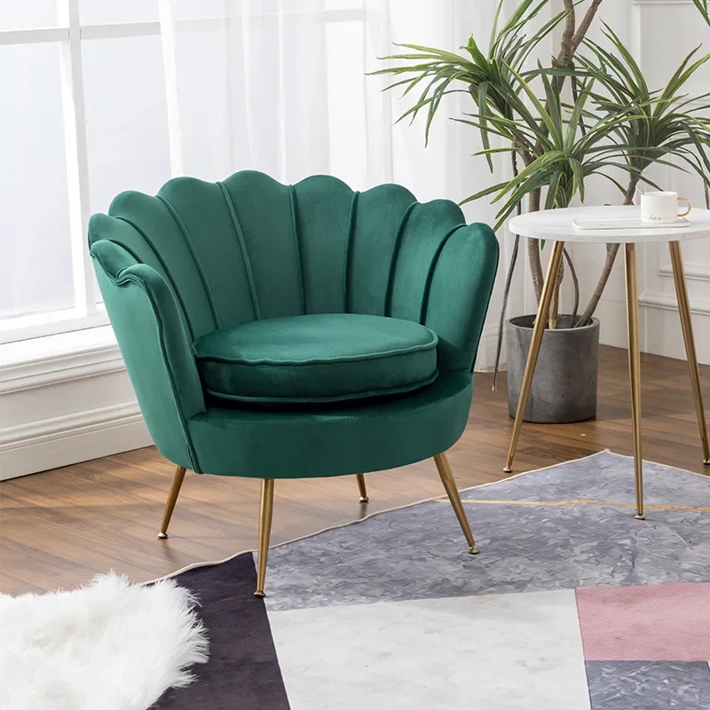 

For Chaise d'appoint moderne, fauteuil de loisir en tissu velours, avec pieds en métal doré, pour la chambre à coucher salon