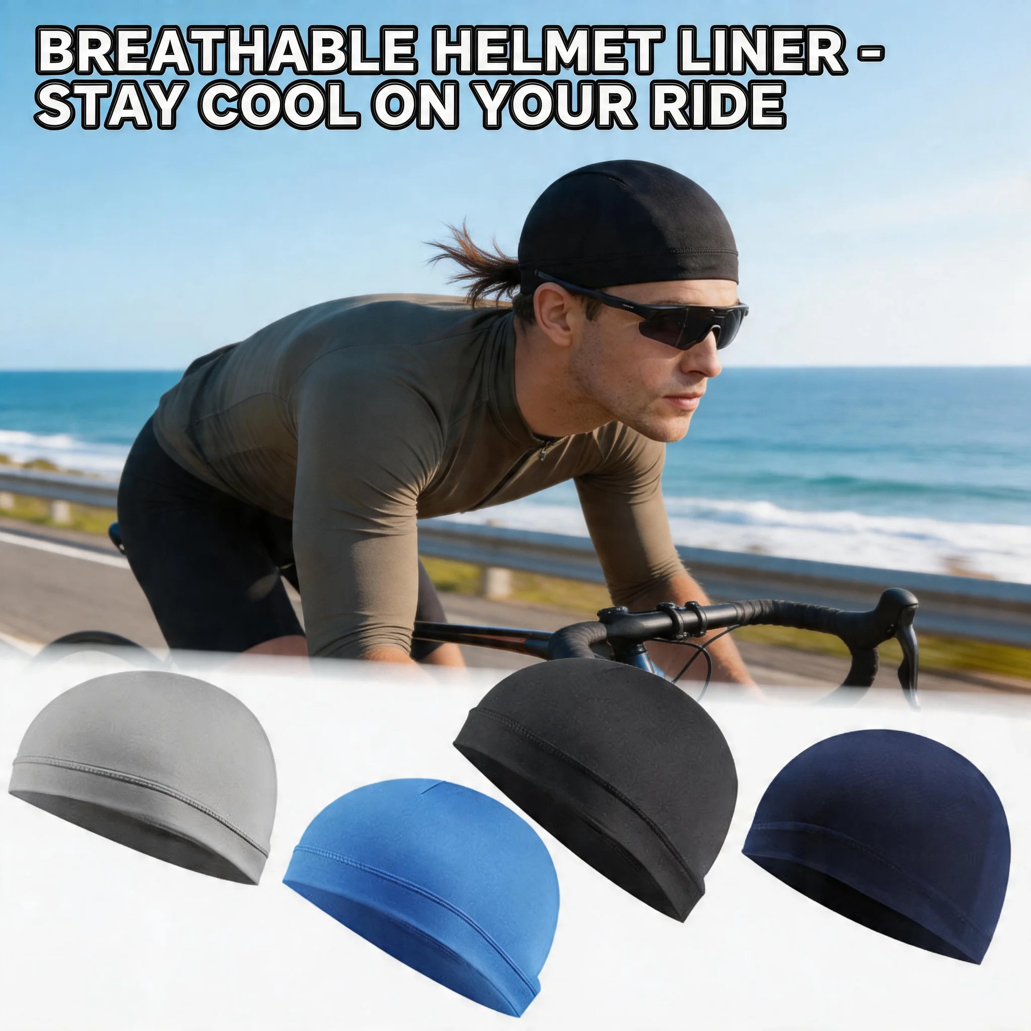 

Быстросохнущая маленькая тканевая шапочка для мотоциклетного шлема, дышащая, влагоотводящая, универсальная, для активного отдыха, аксессуар для шлема