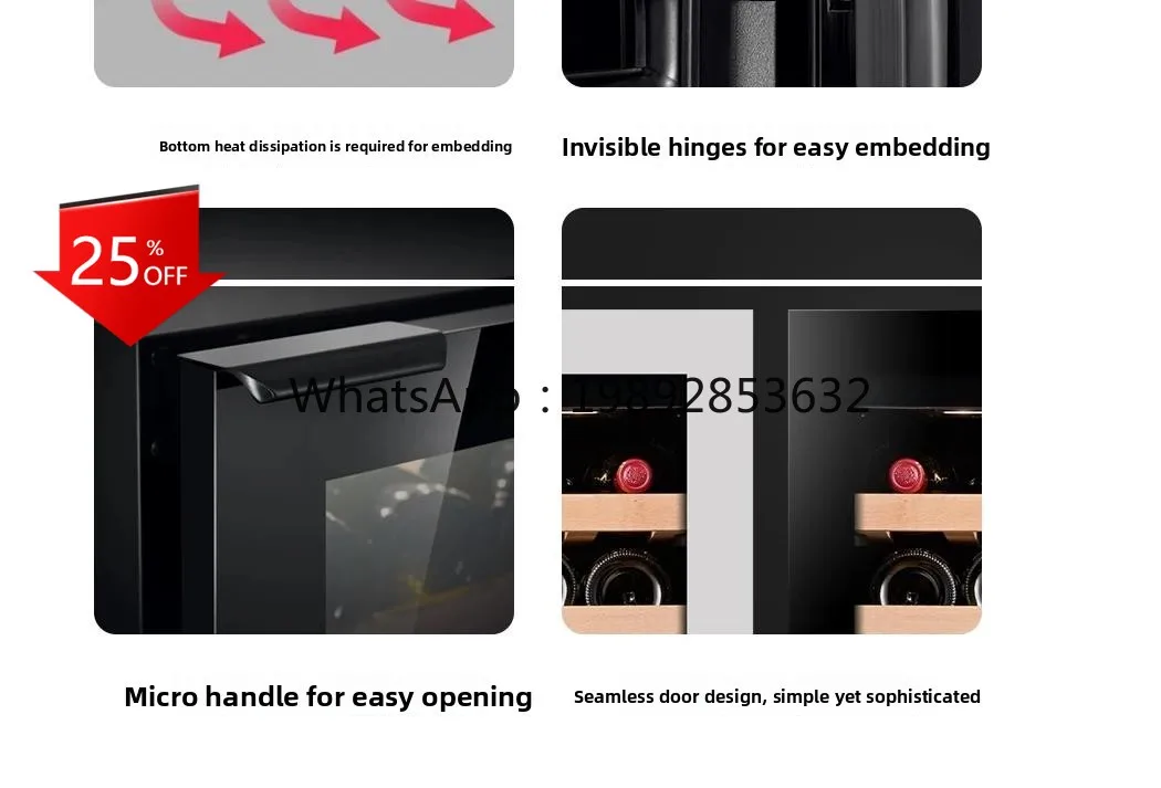 

Ice Bar Household Living Room Refrigerated Embedded Red Wine Cabinet Constant Temperature Wine Cabinet Ultra-thin