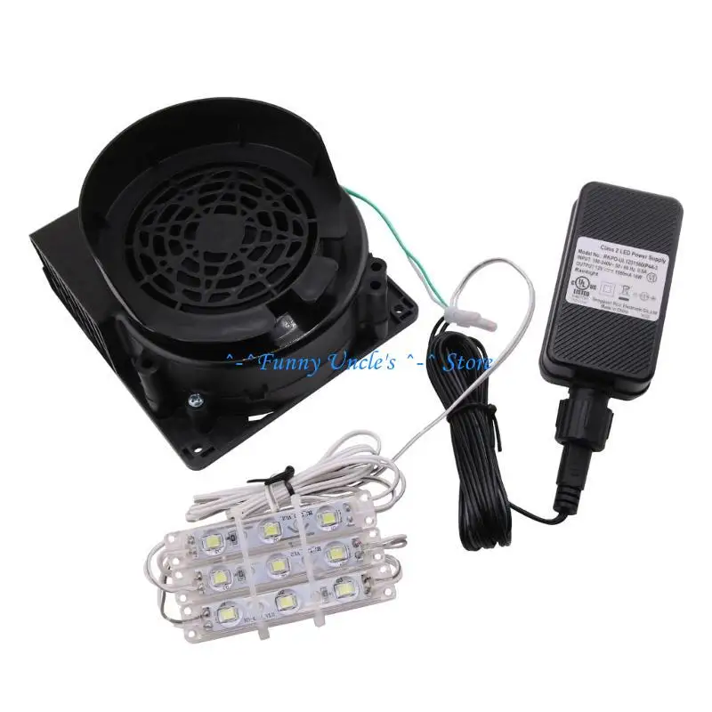 

E7CD Replacement Blower Fan for Inflatables Air Blower with LED Light for Christmas