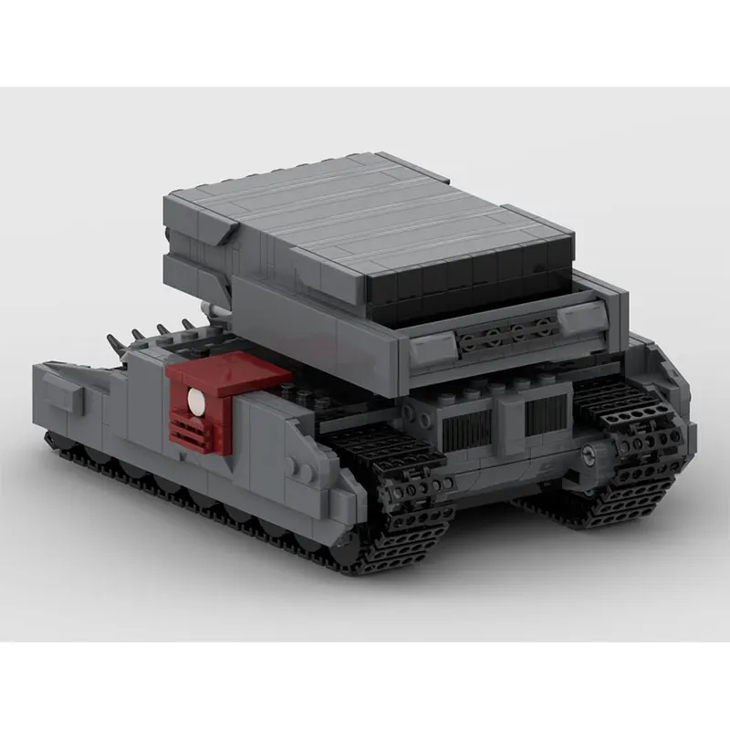647ชิ้นMOC- 217486   Automaton Barrager Tank Destroyer MOC Building Block ต่อสู้ยานพาหนะจอแสดงผลอิฐ Xmas ของเล่นสําหรับชาย