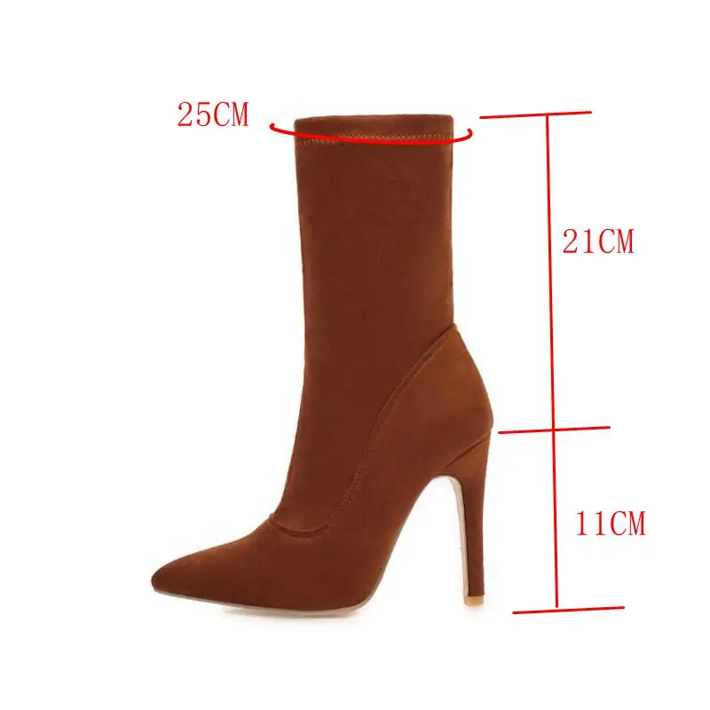 Brand New Women\'s Shoes Plus Large Big Size 48 Over The Knee Boots 11cm Stiletto Thin High Heel Sexy Party Boots Botins 2023