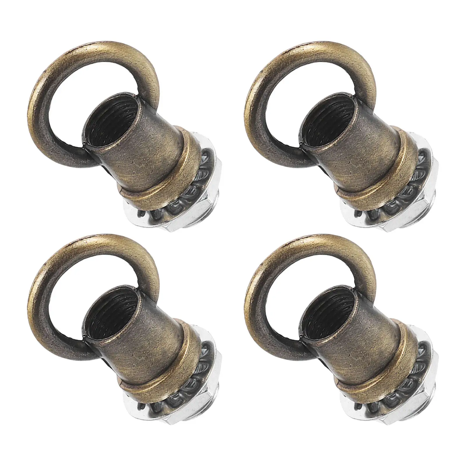 4Set Lamp Eye Nut Bronze Finish M10 Zinc Eye Nut for Pendant Ceiling Chandelier Lighting Fixture Connection Home Use