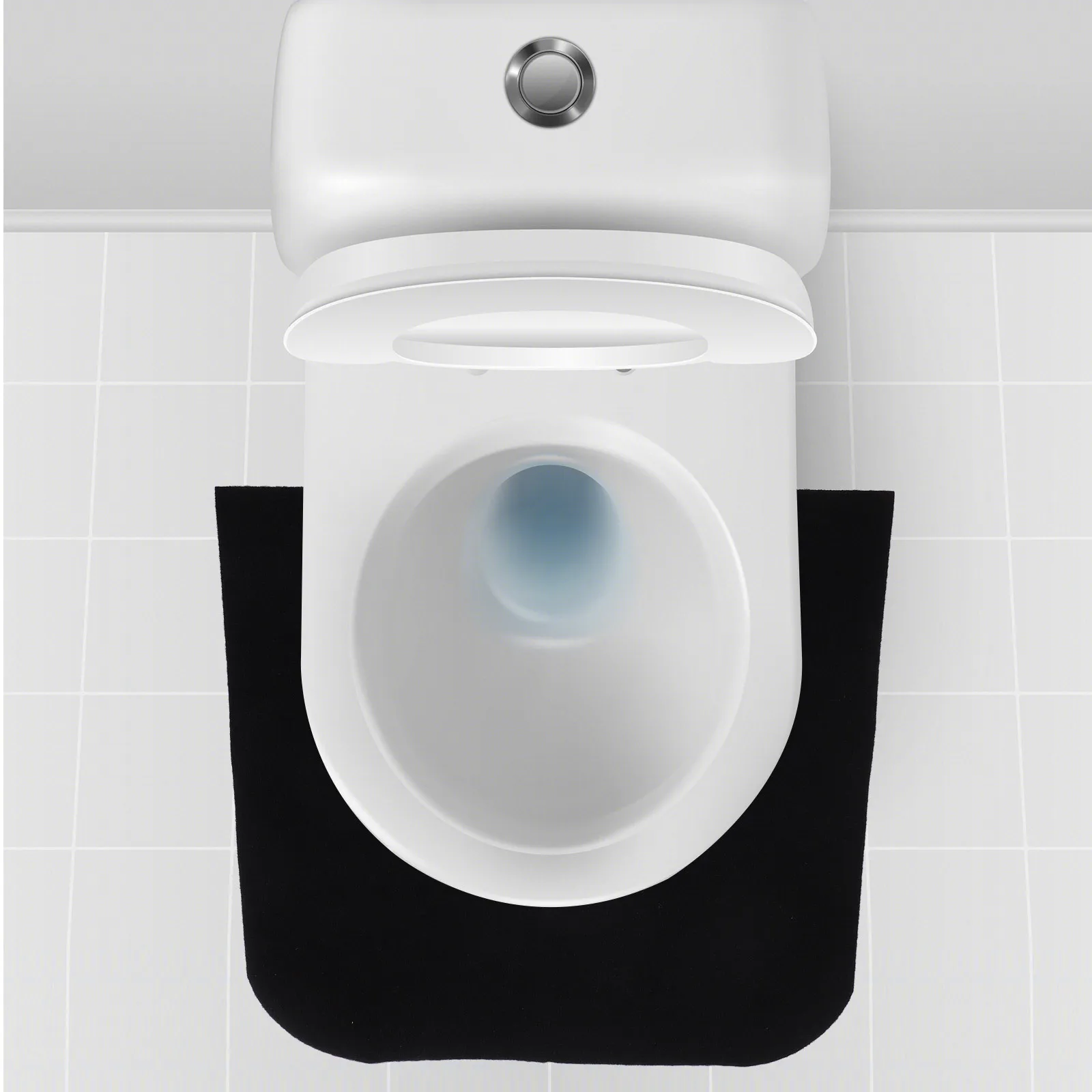 

Absorbent Non-Slip Toilet Floor Mat U-Shaped Black Bathroom Rug Antislip Bath Mats Washable Toilet Mat Urinal Mats