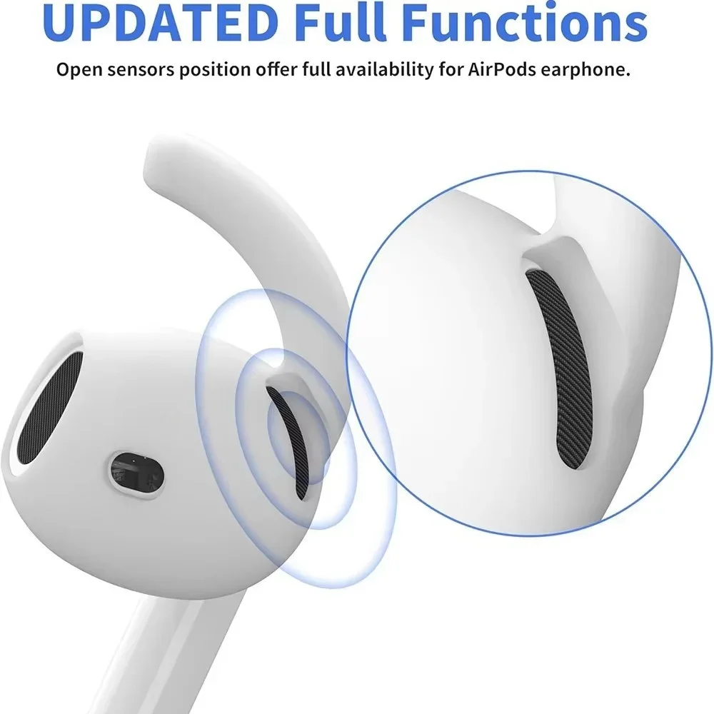 For Apple AirPods4 Soft Silicone In-Ear Anti-slip Earhooks 1/3/6Pairs Anti Lost Ear Caps For Airpods 4 Replacement Eartips Cover