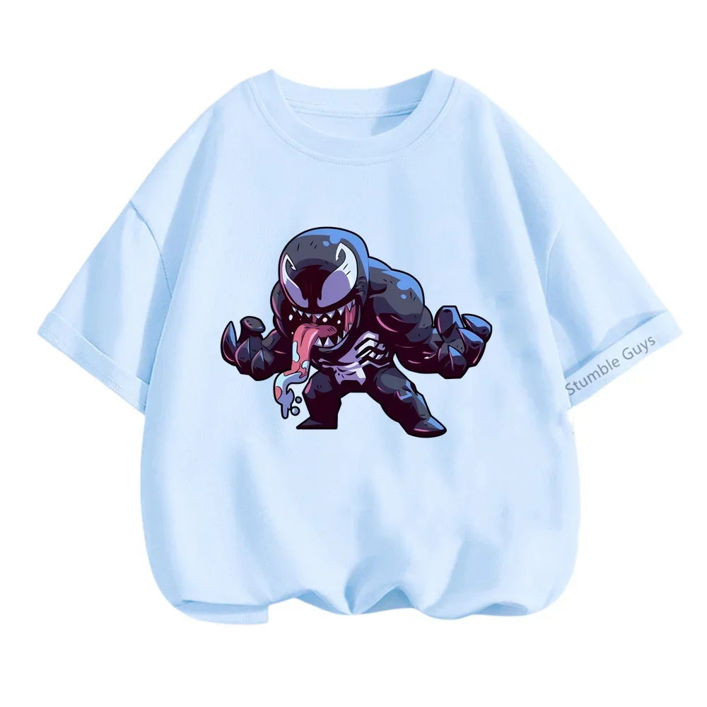 3-14 Years Kids Boys Venom Short Sleeve 3d T-shirts Tops Clothes Baby Boys Print Tees Children Clothing Kids Cartoon Outfit