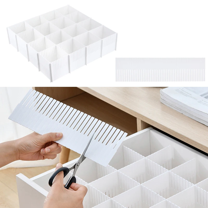 1pc DIY Adjustable Drawer Dividers Combination Partition Board Space-saving Wardrobe Closet Separator For Underwear Socks