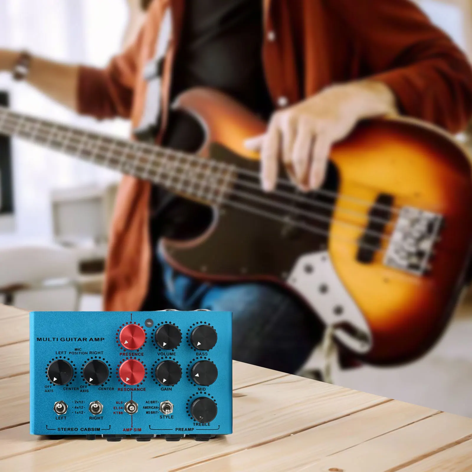 Compact Multi Function Guitar Effect Unit with Real Time Cabinet Simulation and Dedicated Headphone Output for Quiet Practice