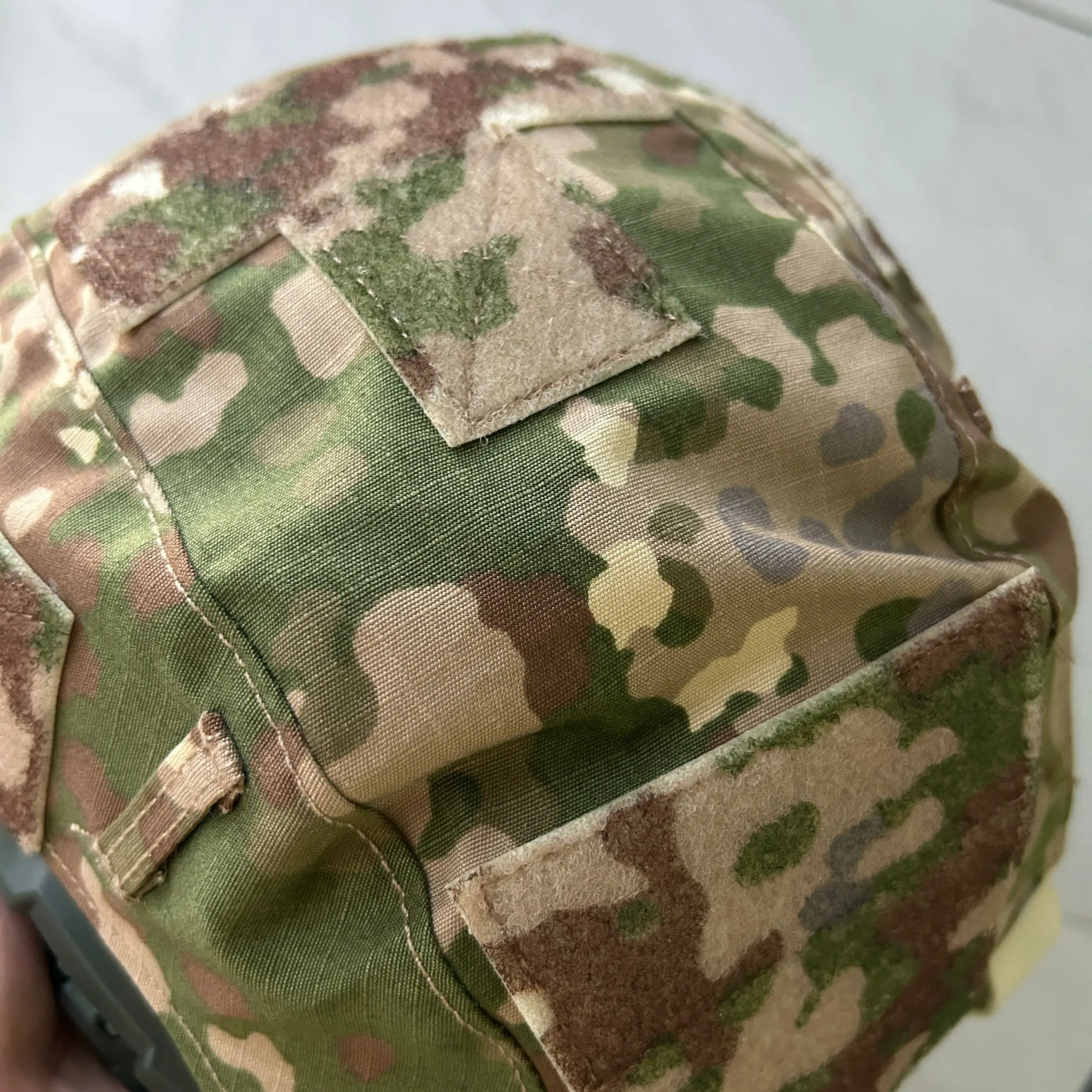 Nylon Cotton German Multi-Terrain Flecktarn Camouflage 3D Fabric Cover MULTITARN Camo Cap Cloth Cover for FAST Helmet view 3