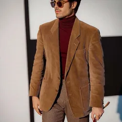 Men's Blazer Corduroy Single-breasted Jacket Casual and Comfortable Jacket Coats for Men Mens Coat Blazers Man Suit Male Jackets