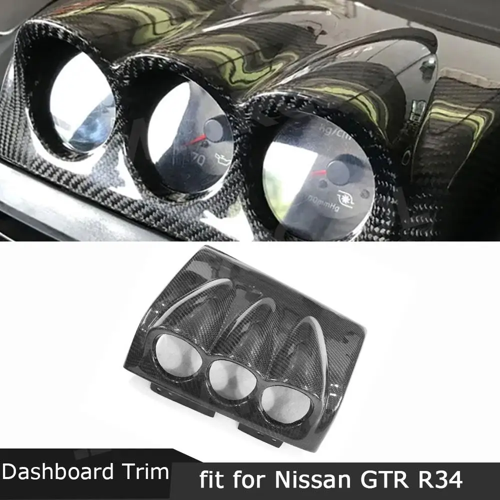 

JMCARCOOL автомобильный базовый кронштейн для приборов, накладка для Nissan GTR R34 1999-2004, аксессуары для украшения интерьера, углеродное волокно