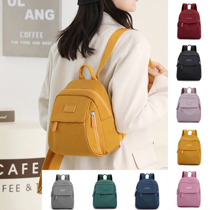 Backpack Women 2023 New Trending Women's Mini Backpack Waterproof Nylon Small Shopping Backpack Fashion Cute Teen Girl