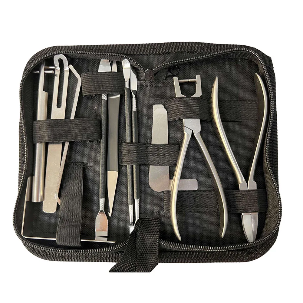 Stainless Steel Sax Repair Tool Kit 12 Pieces for Woodwind Instrument Technicians Including Flute Clarinet Oboe
