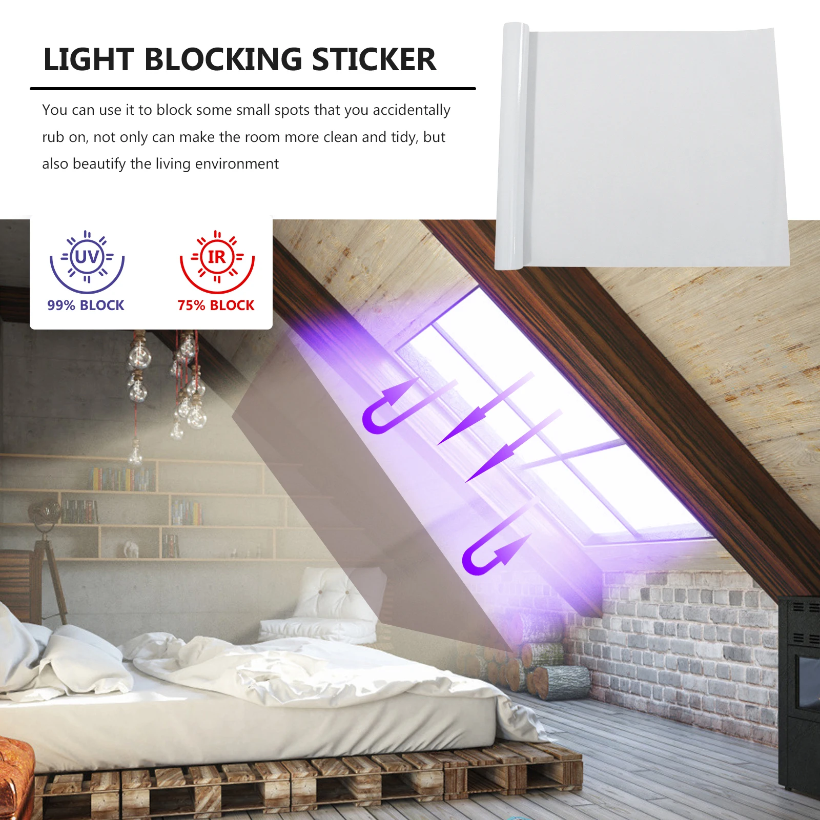 

Privacy Window Film Frosted Pvc Self-Adhesive Transparent Light Blocking Sticker For Home Office Decor Uv Protection