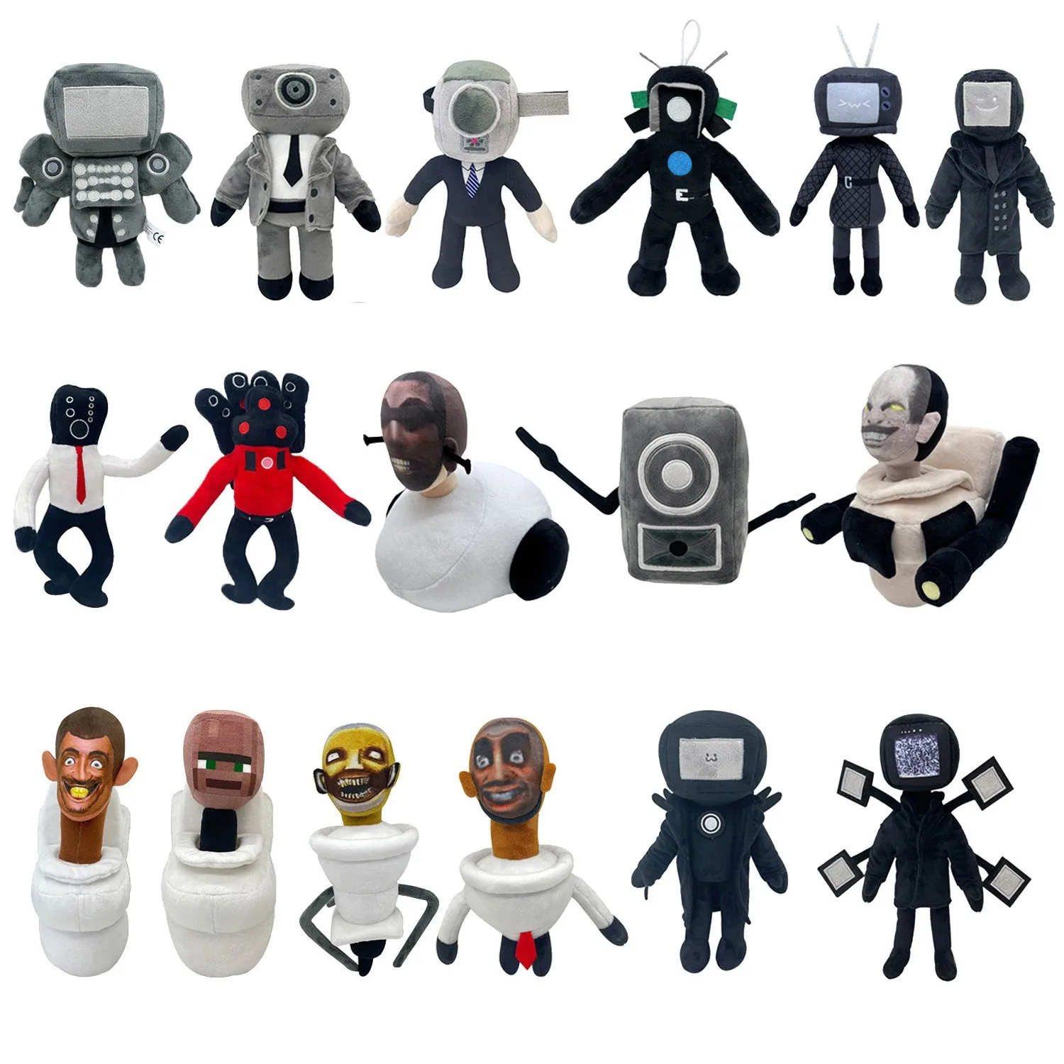 

Skibidi Туалет Плюшевые игрушки TVman Спикермен Оператор Игра Плюшевые мягкие куклы для мальчиков и девочек Подарки на день рождения