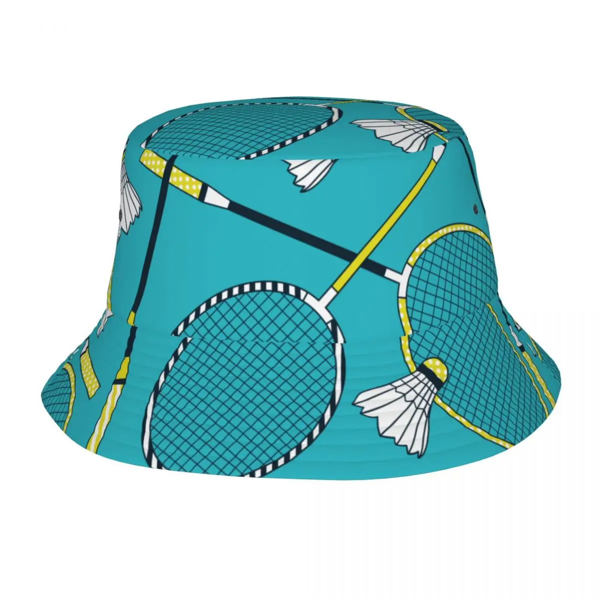 

Badminton Racket Sport Unisex Casual Sun Hat Bucket Bob Hip Hop Cap Fisherman Panama