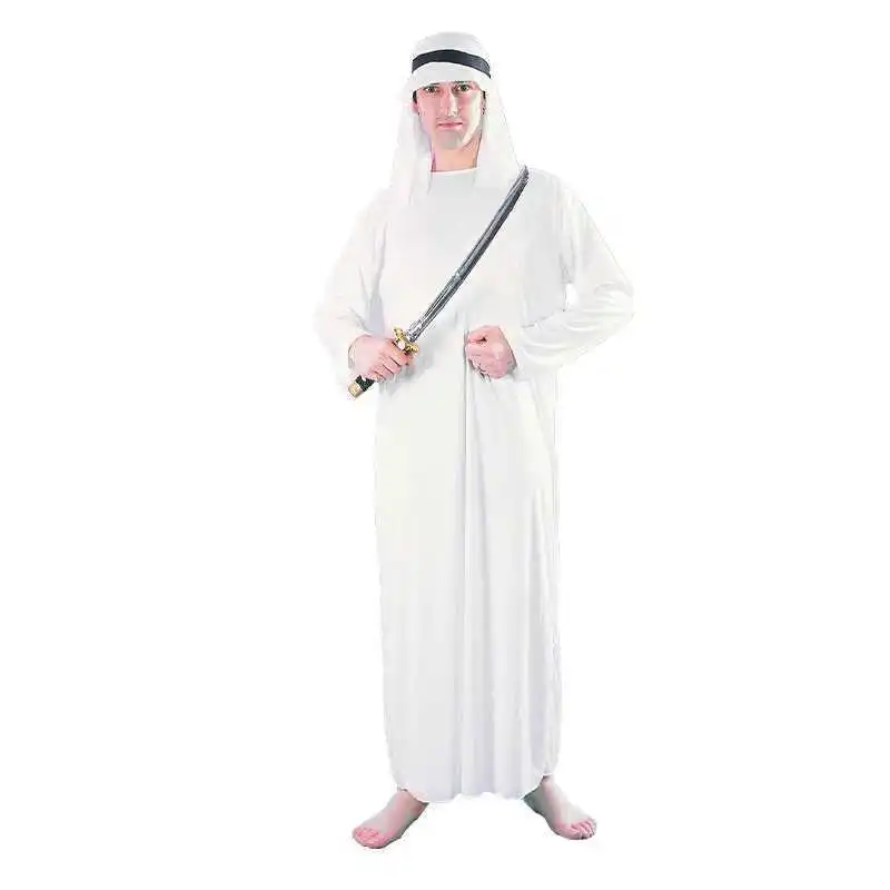 Costume arabo da uomo adulto loween Cosplay Masquerade Medio Oriente Abiti da spettacolo Fibra di poliestere 00% Spettacolo teatrale...