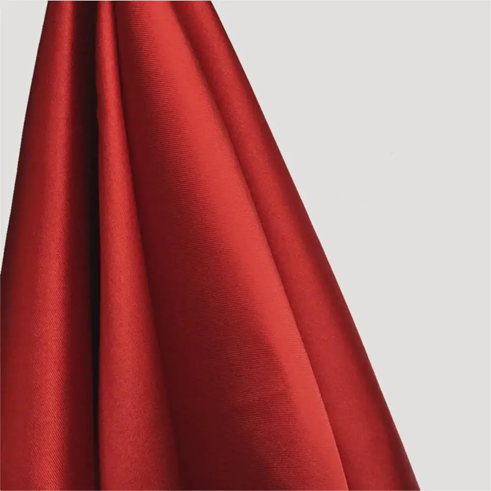 red green blue Ivory Luxurious twill Satin Fabric Heavyweight Mikado Wedding dress Evening dress suit Fabric DIY material
