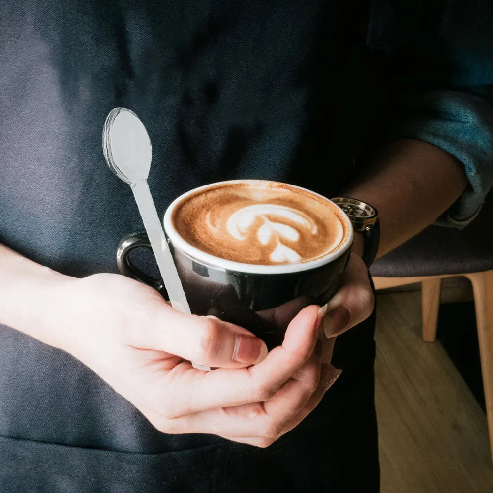 6Pcs Transparent Glass Stirring Spoons Mini Coffee Espresso Tea Cocktail Dessert Crystal Mixing Spoons Party Glass Serving Spoon