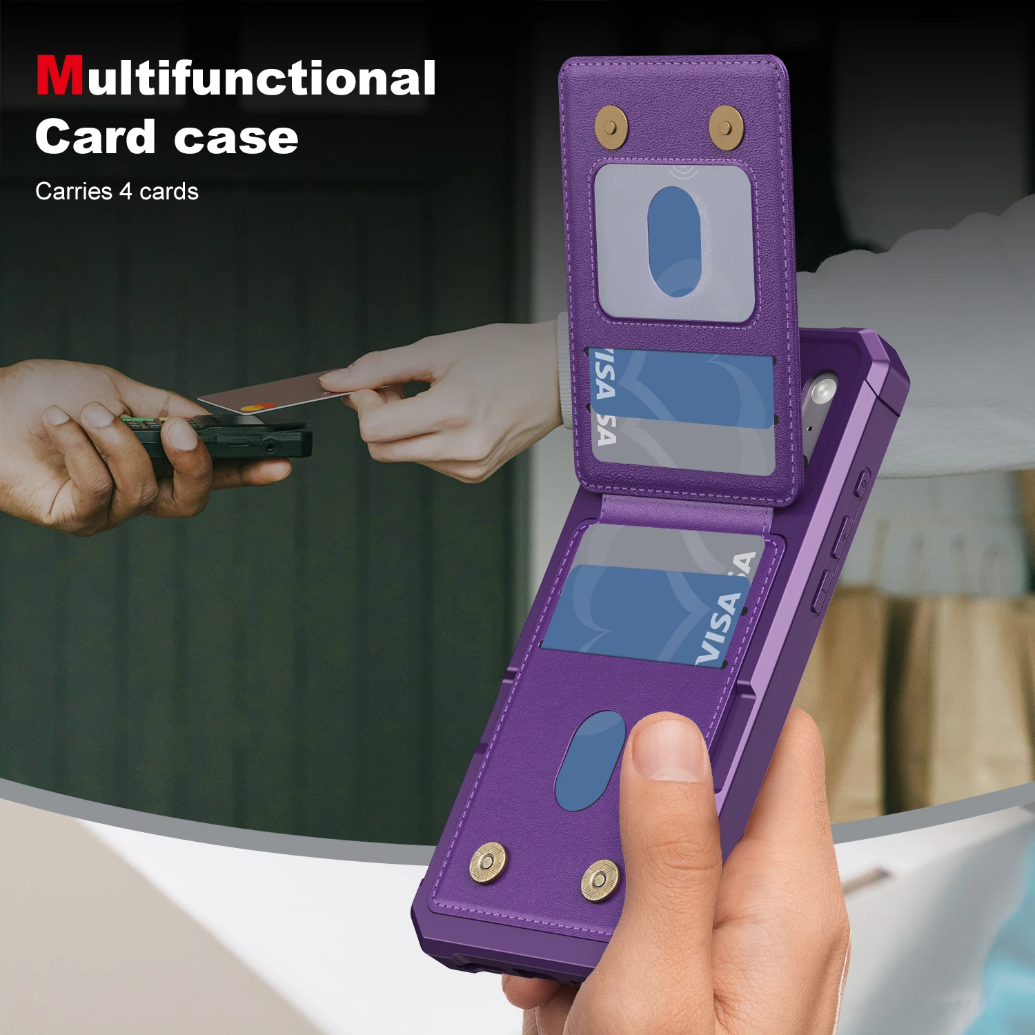 เคสกระเป๋าหนังแม่เหล็กแบบแนวตั้งสำหรับ iPhone 17 Pro Max 16 15 14 13 12 11 Plus 17air ป้องกันการกระแทก