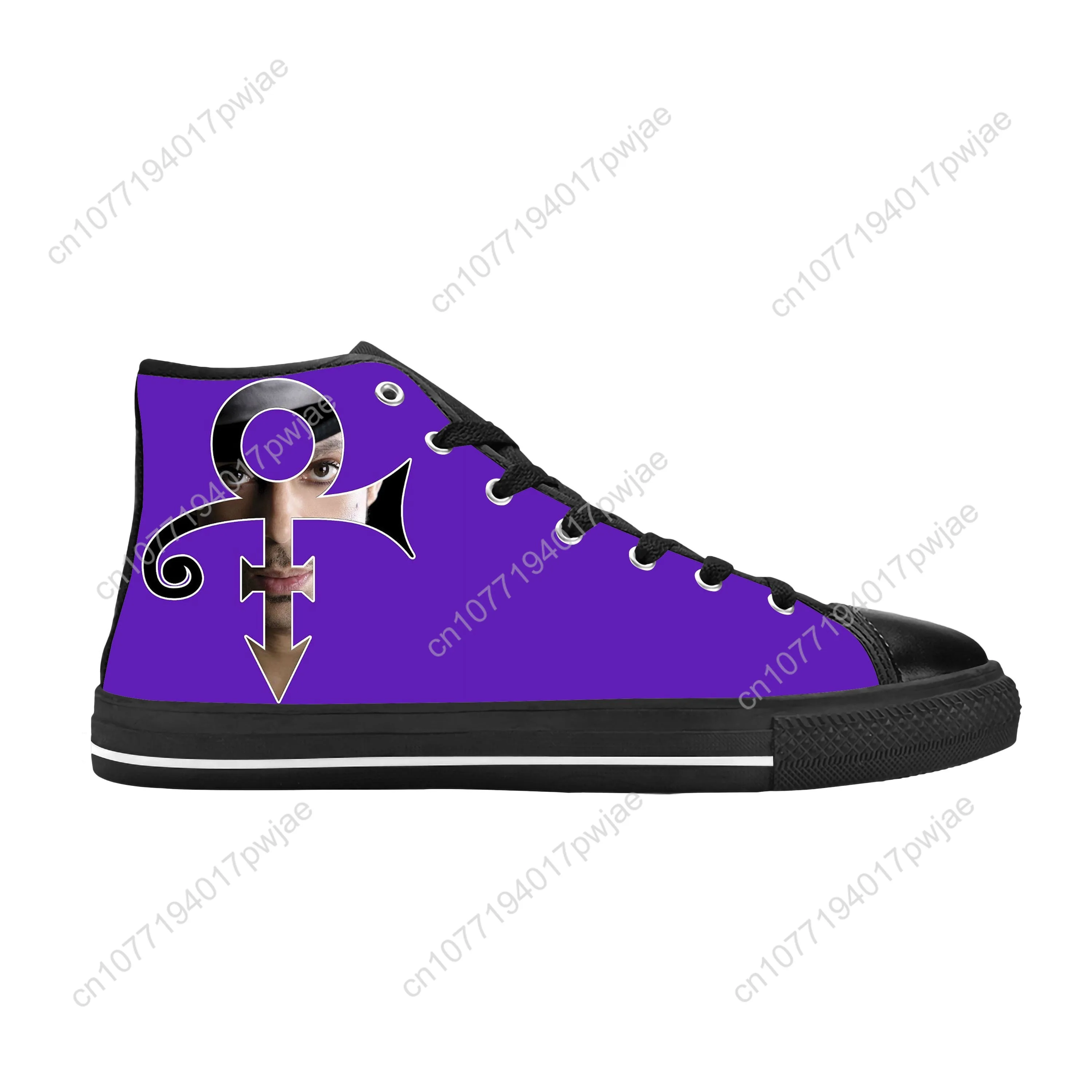 Prince Rogers Nelson Purple Rain Love Symbol Cool Casual Cloth Shoes High Top Comfortable Breathable 3D Print Men Women Sneakers