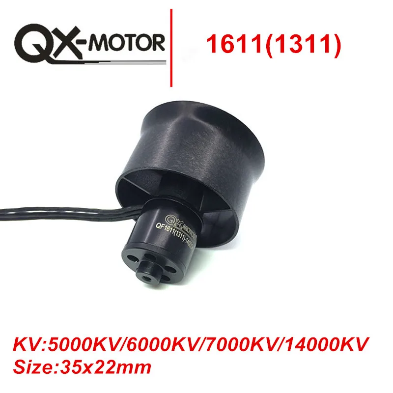 QX-Motor 30mm 6 Blades EDF Unit With QF1611 7000KV 14000KV 6000KV 5000KV Brushless Motor for Fixed-wing aircraft
