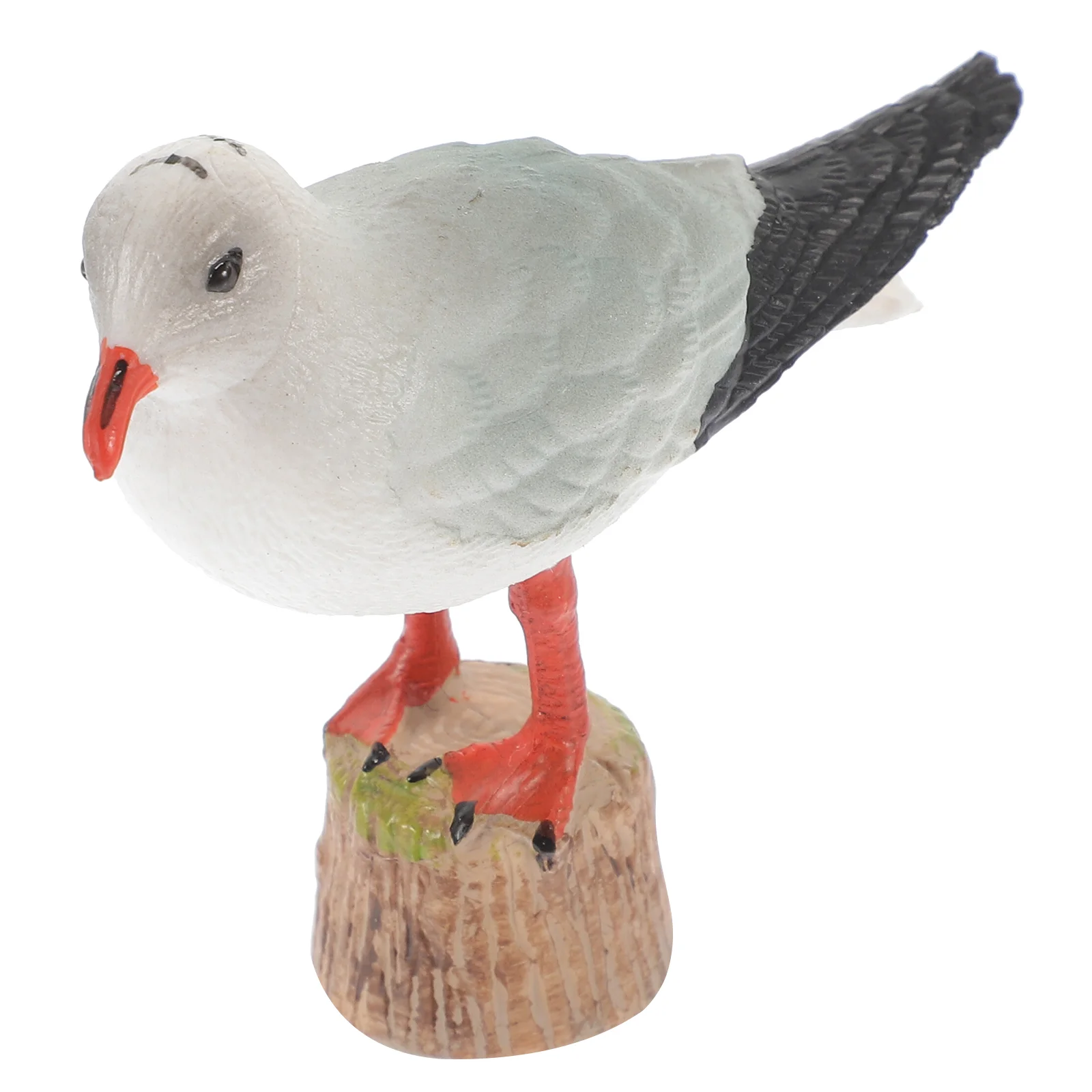 

Red-billed Model Seagull Decor Ornament Kids Toys Bird Figurine Miniature Statue Crab Nautical Sculpture