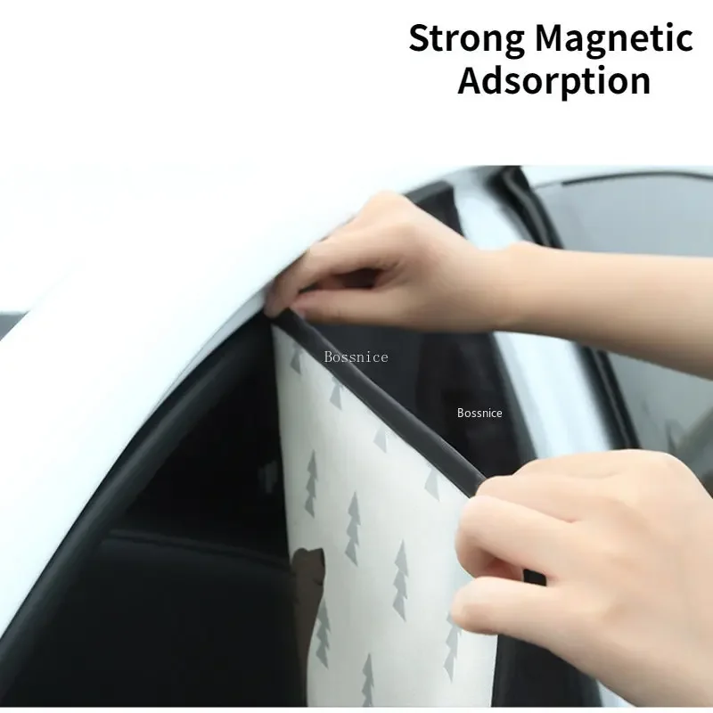 Magnetic Curtain In The Car Window Sunshade Cover Cartoon Universal Side Window Sunshade UV Protection for Kid Baby Children