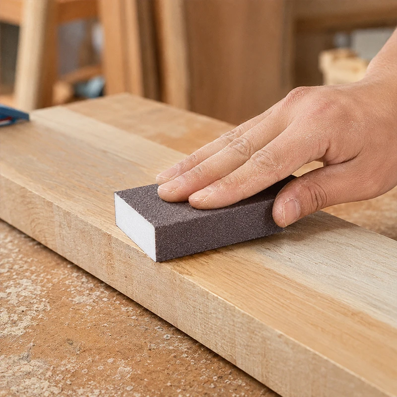 1pcs Sponge Sandpaper Block Kit Double-Sided Abrasive Sanding Pads for Wood Putty Metal Rust Removal Polishing Grout Tool view 3