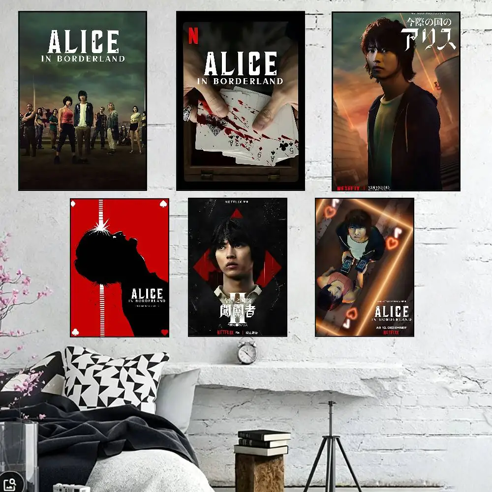 TV A-Alice In Borderland-n Posters Living Room Bar Cafe Quality Canvas Vintage Style Comics Painting Art Home Wall Decor Picture