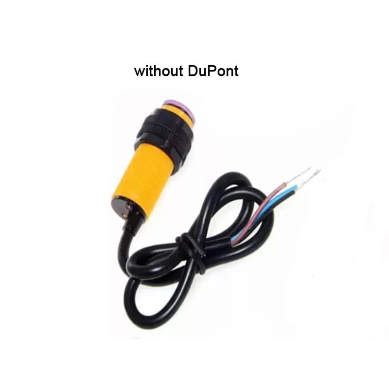 E18-D80NK infrared diffuse reflection photoelectric sensing switch with DuPont head or without DuPont head or Supporting bracket