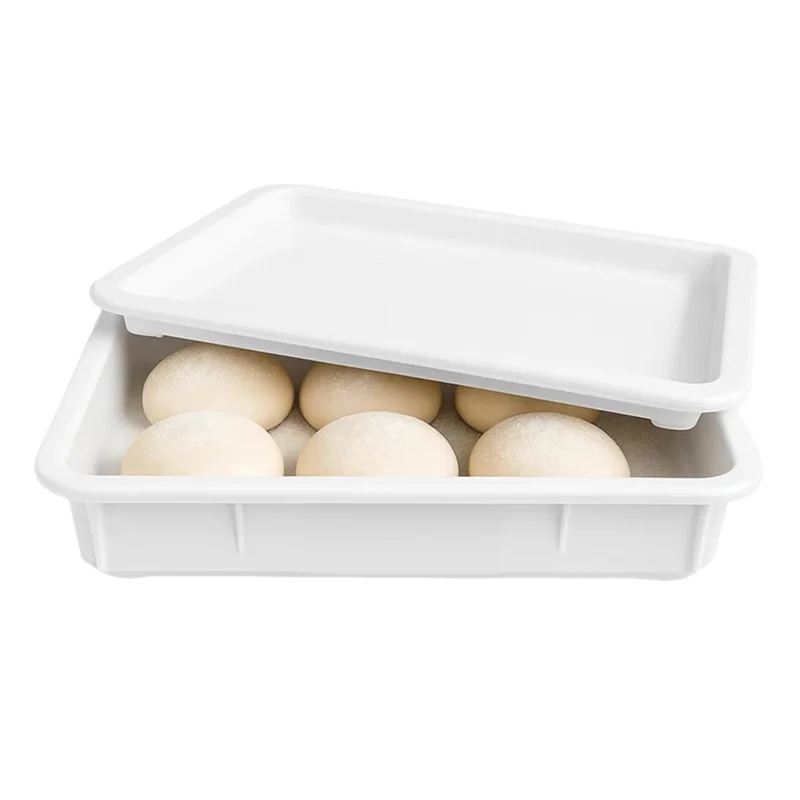 

IALJ-Pizza Dough Proofing Box-Stackable Trays With Covers-Dough Container Perfect For Breads