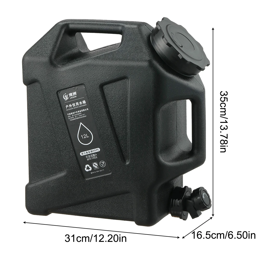 10/12l Outdoor Wateremmer Grote Capaciteit Draagbare Camping Waterzak Container Met Kraan Rijden Watertank Voor Picknick Wandelen