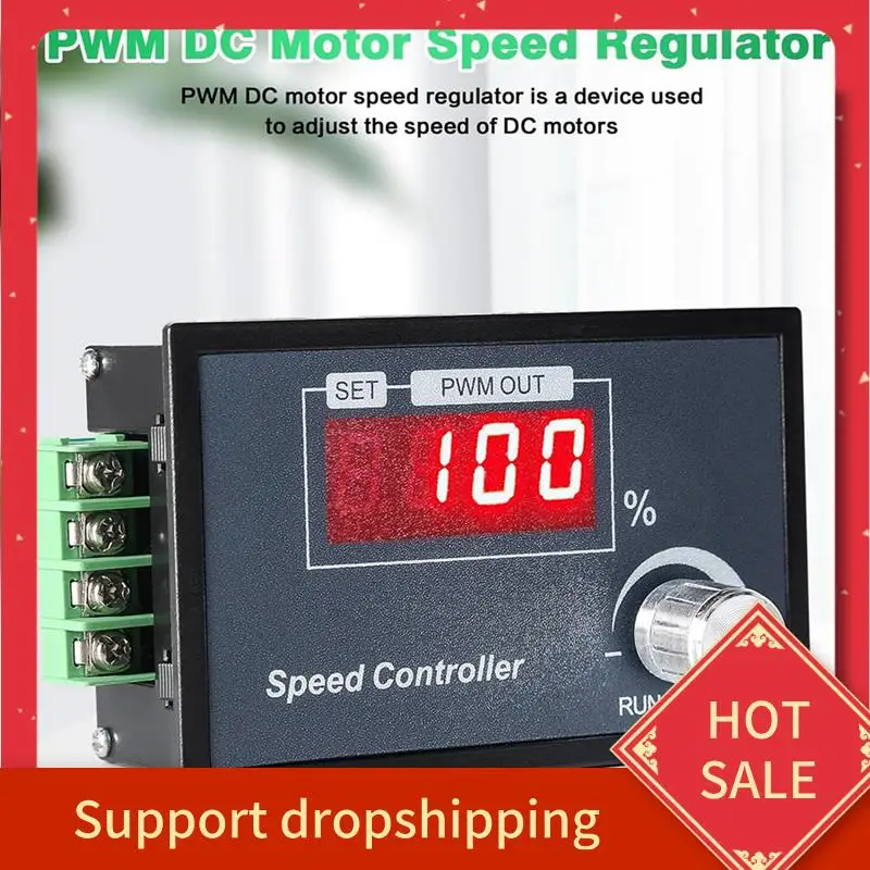 

B44C 2X ШИМ-регулятор скорости двигателя постоянного тока 6-60 В 30 А с цифровым дисплеем и прочной печатной платой — идеально подходит для различных машин