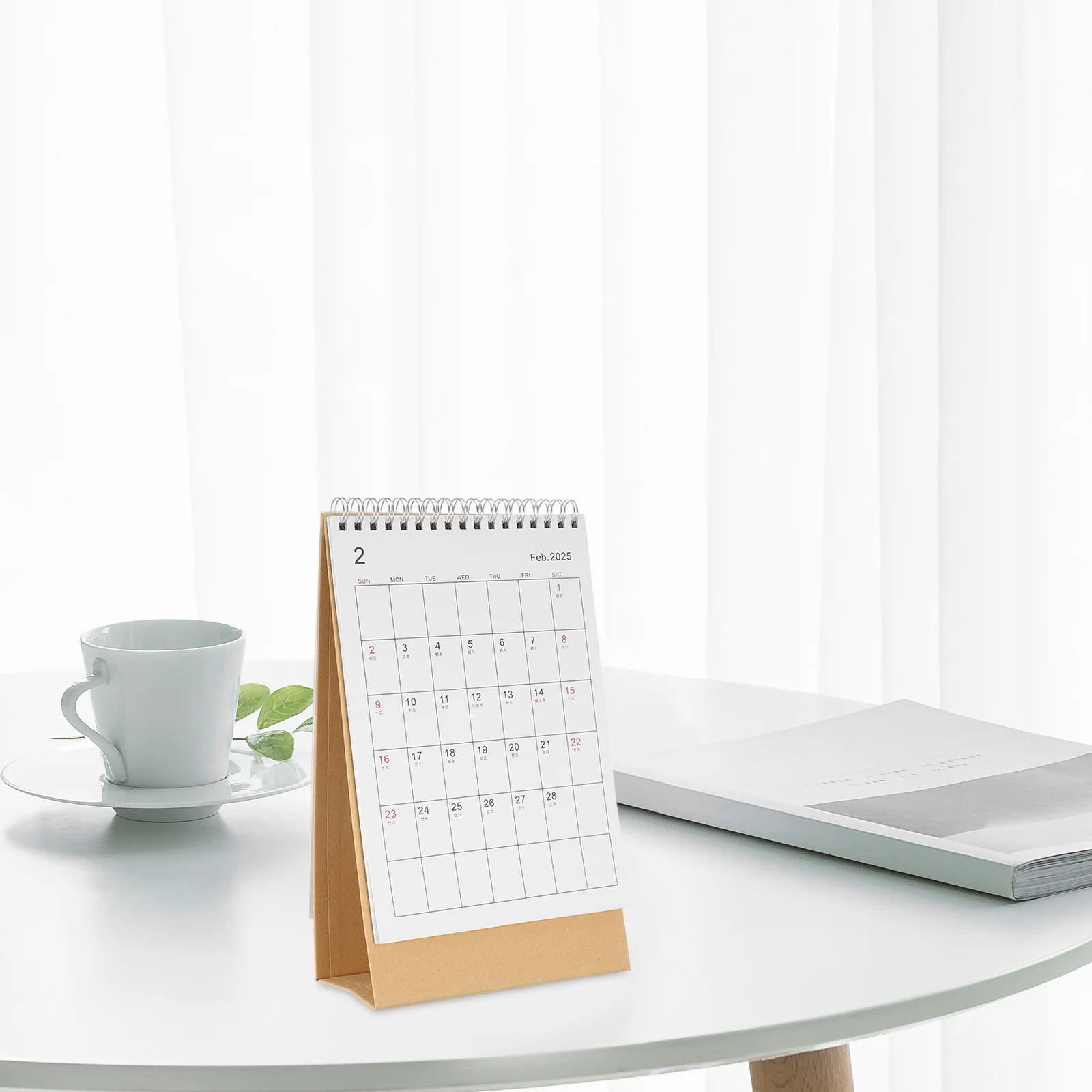 

2025 Small Desk Calendar Minimalist Flip Calendar Standing Desktop Planner for Office Use Monthly Planner Desk