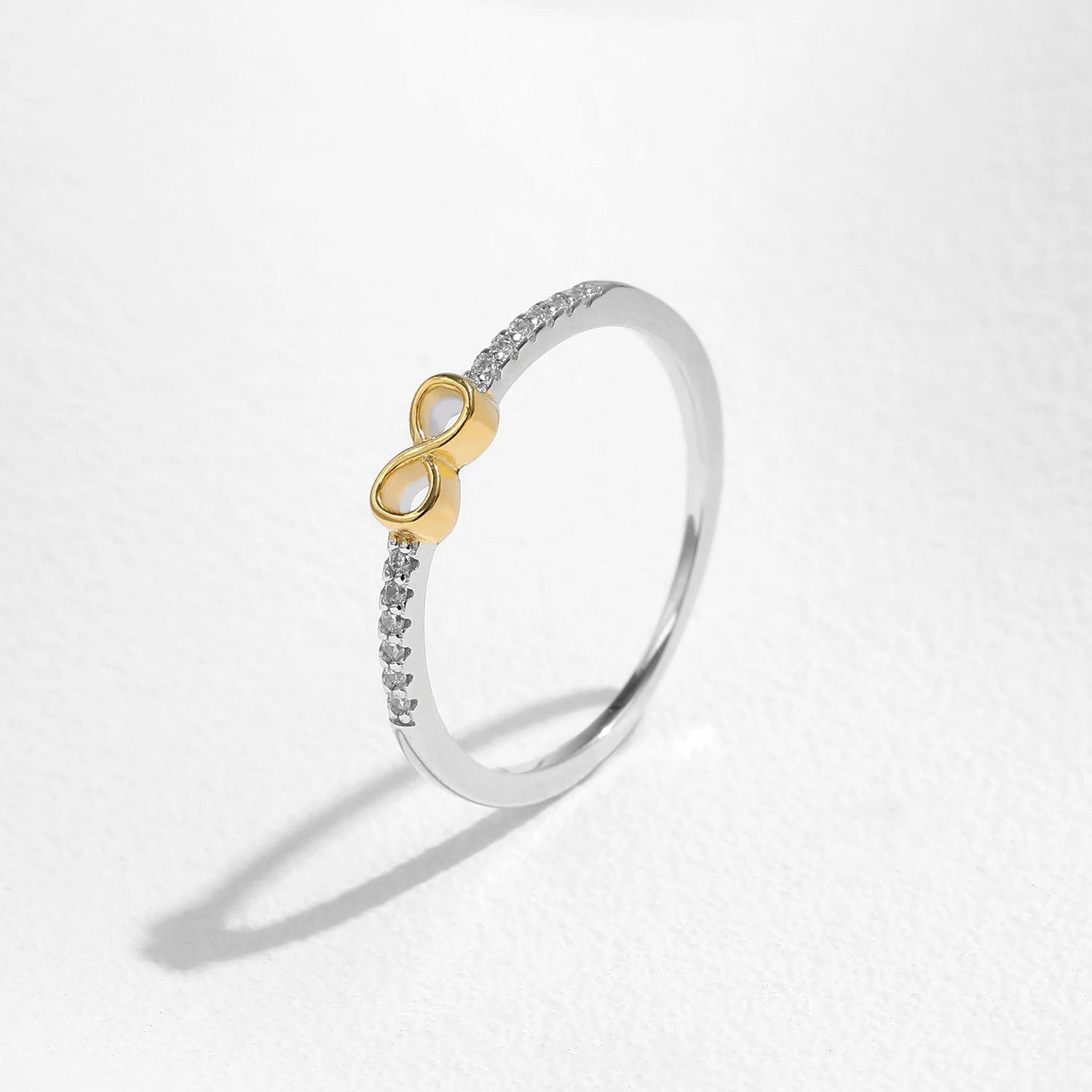 MODIAN 925 Sterling Silver Fashion Simple Infinite Love CZ Stackable Finger Rings For Women Fine Jewelry Accessories