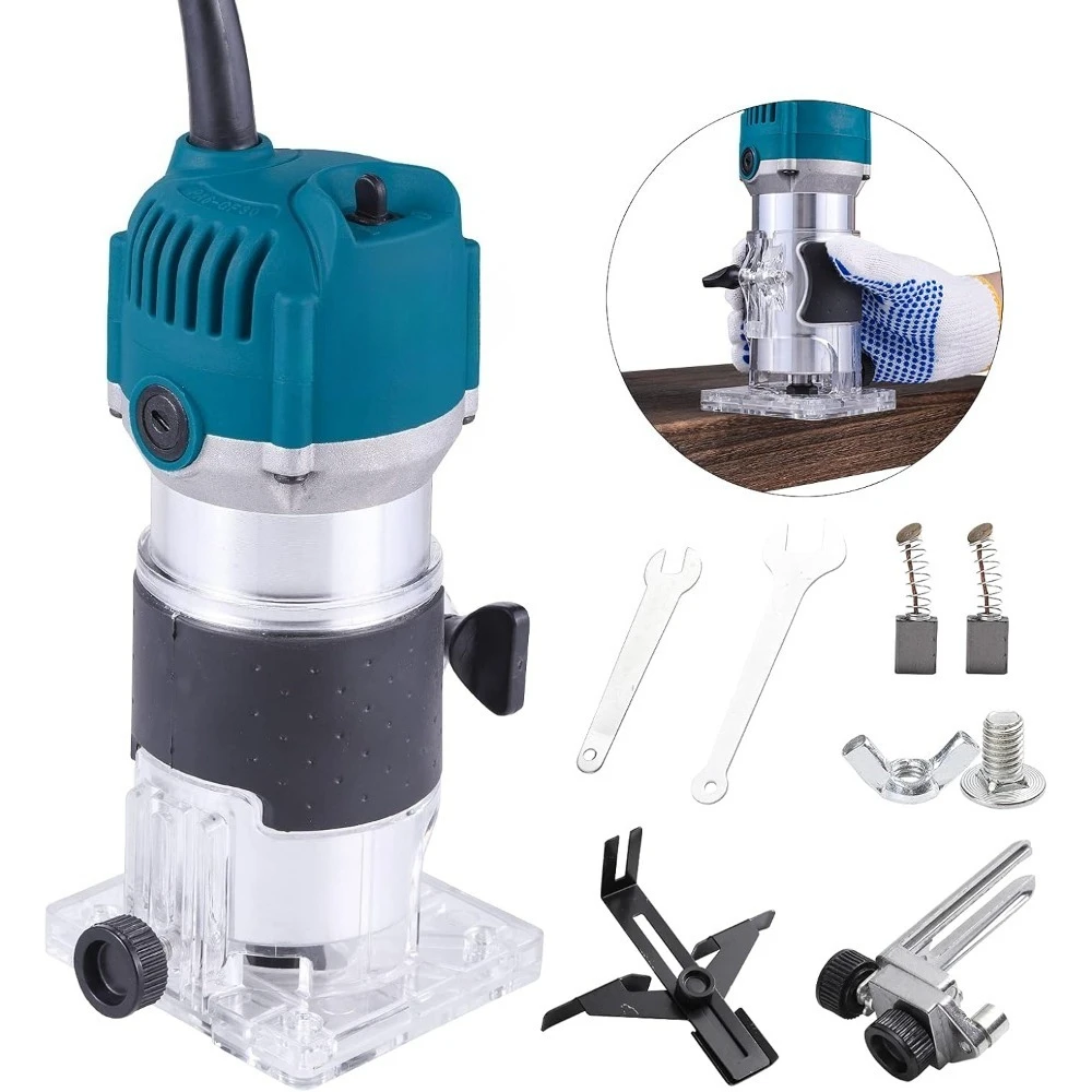 

Фрезерный станок по дереву, 110 В, 800 Вт, 30000 об/мин, электрический триммер для долбежей, обрезки, резьбы.