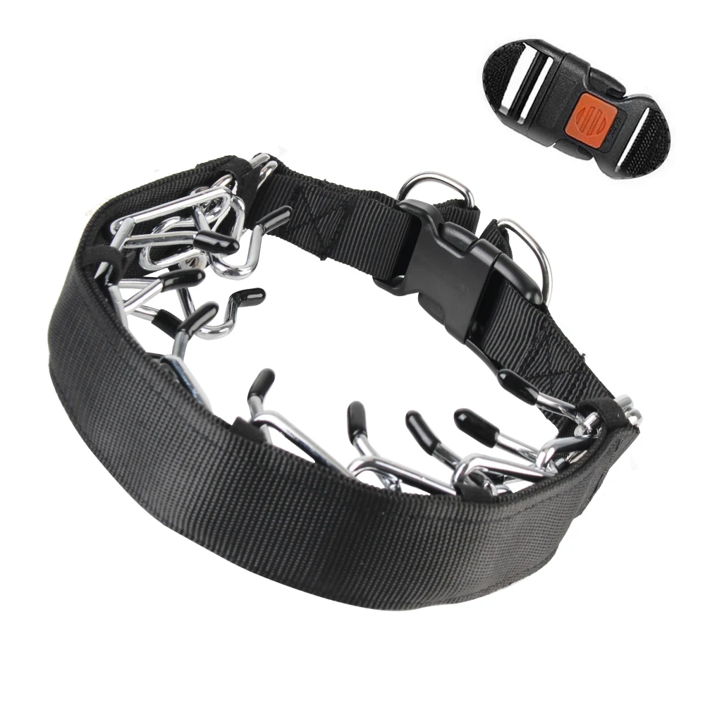 Effective Training Pet Collar Adjustable Dog Prong Collar for Small to Large Dogs with Quick Release Buckle Safe