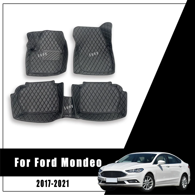 Car Floor Mats For Ford Fusion Mondeo 2021 2020 2019 2018 2017 Customized Carpet Waterproof Anti-dirty Rugs Exterior Accessory