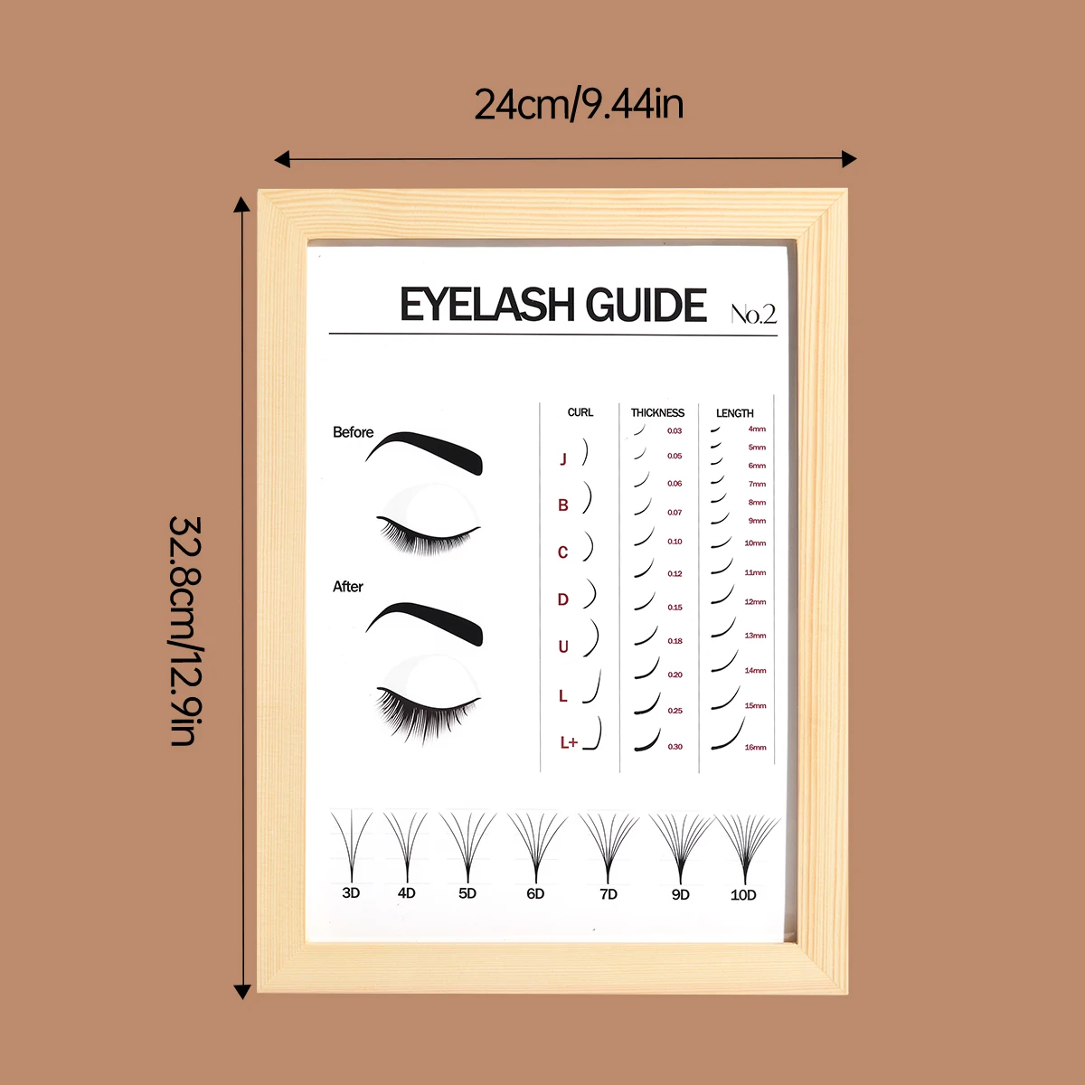 1 PC Eyelash display photo frame, eyelash extension guide painting, false eyelash poster frame, eyelash extension studio tools