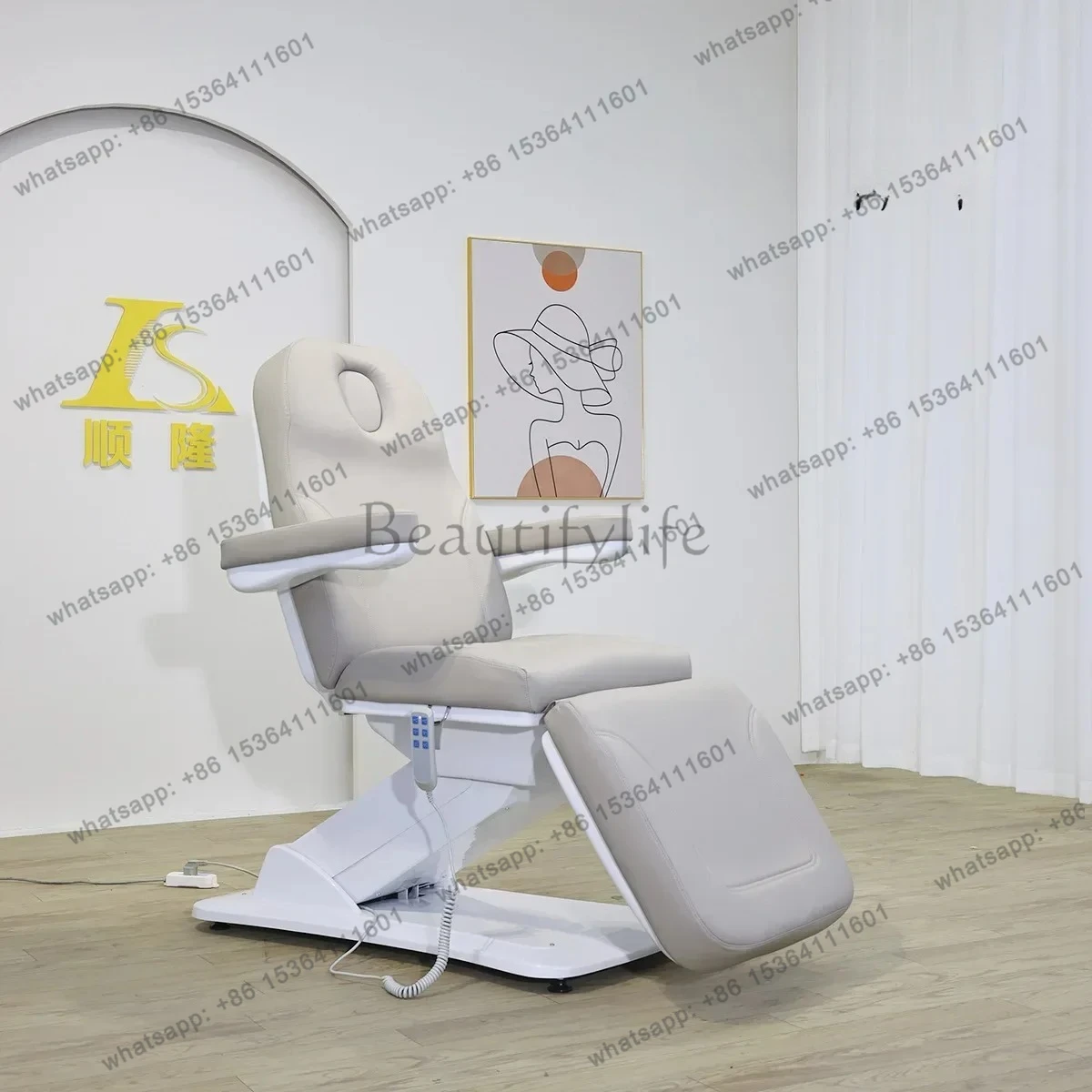 Electric beauty salon special bed liftable multi-function massage bed