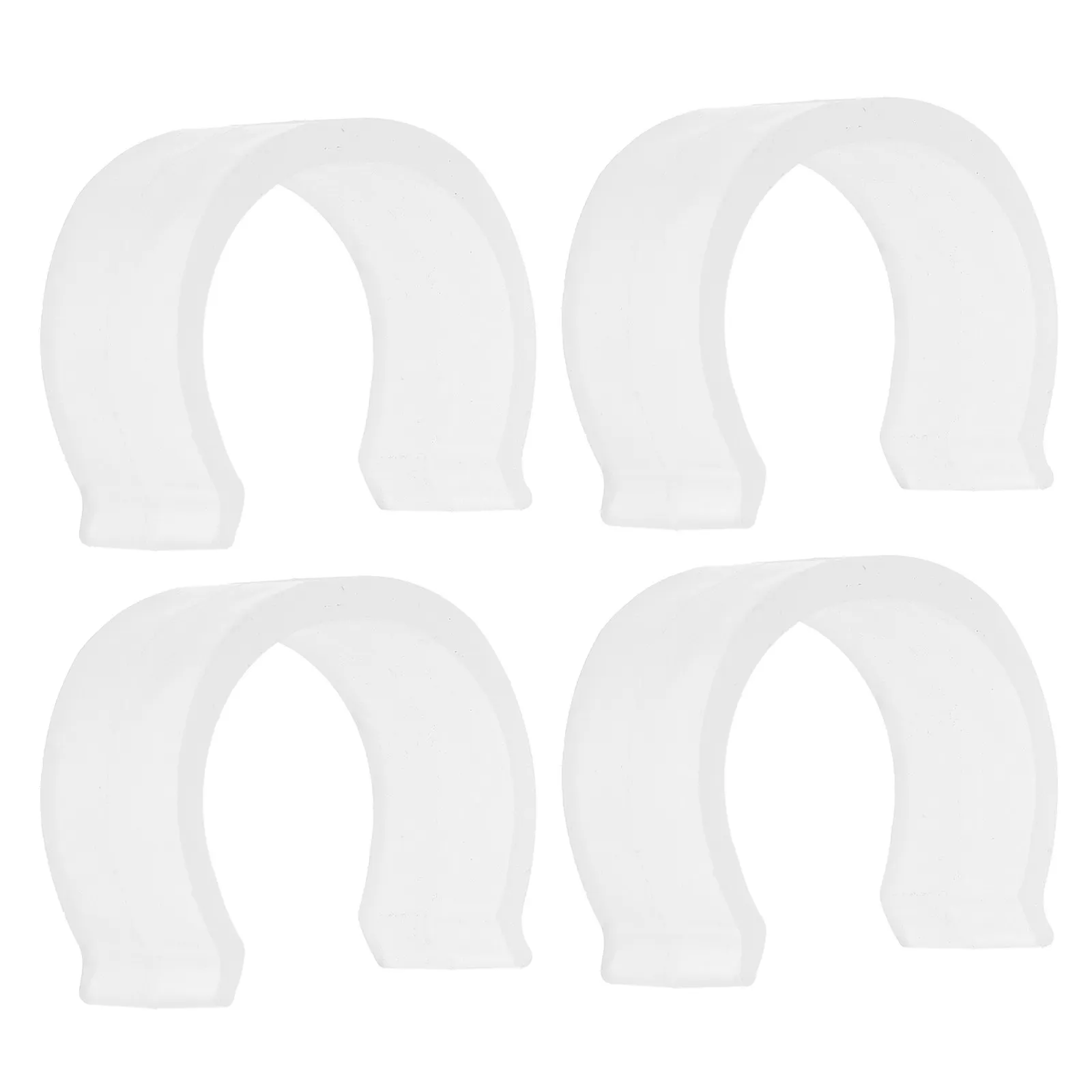 4Pcs Plastic Curtain Rod Holder Buckle U-Shaped Secure Grip for Curtain Rods Ceiling Wall Mount Rod Protection Easy Install