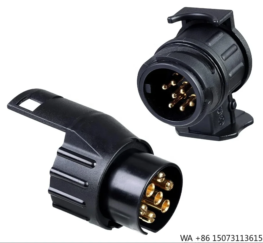 7 Pin to 13 Pin & 13 Pin to 7 WayTrailer Adapter Trailer Plug12 V Waterproof Electric Adapter Plug Sockets Converter