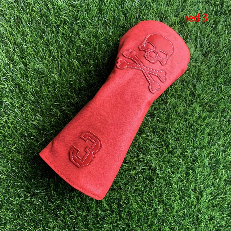 Conjunto De Madeira De Golfe De Couro PU, Fairway Putter Club Set, Tampa da cabeça, Unisex