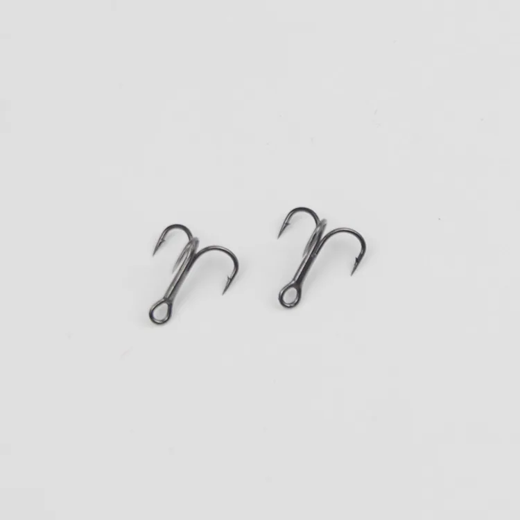 Three hooks carbon steel micro-object anchor hook horse mouth white strip Luofei mouth Luya fish hook ultra-small fly hook